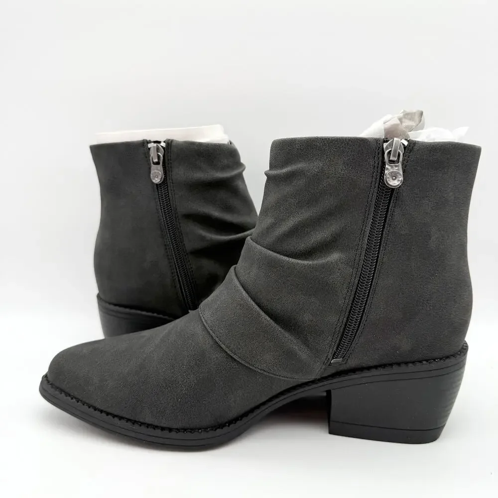 Blowfish Malibu Womens Riley Ankle Bootie US 10 M EU 40.5 Black Vegan Suede NIB